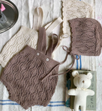 Mila Knitted Romper & Bonnet