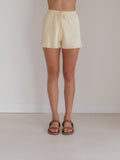 KNIT SHORTS | LEMON (WOMEN'S) XS