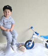 'Of the Essence' Grey Top and Track Pants Set