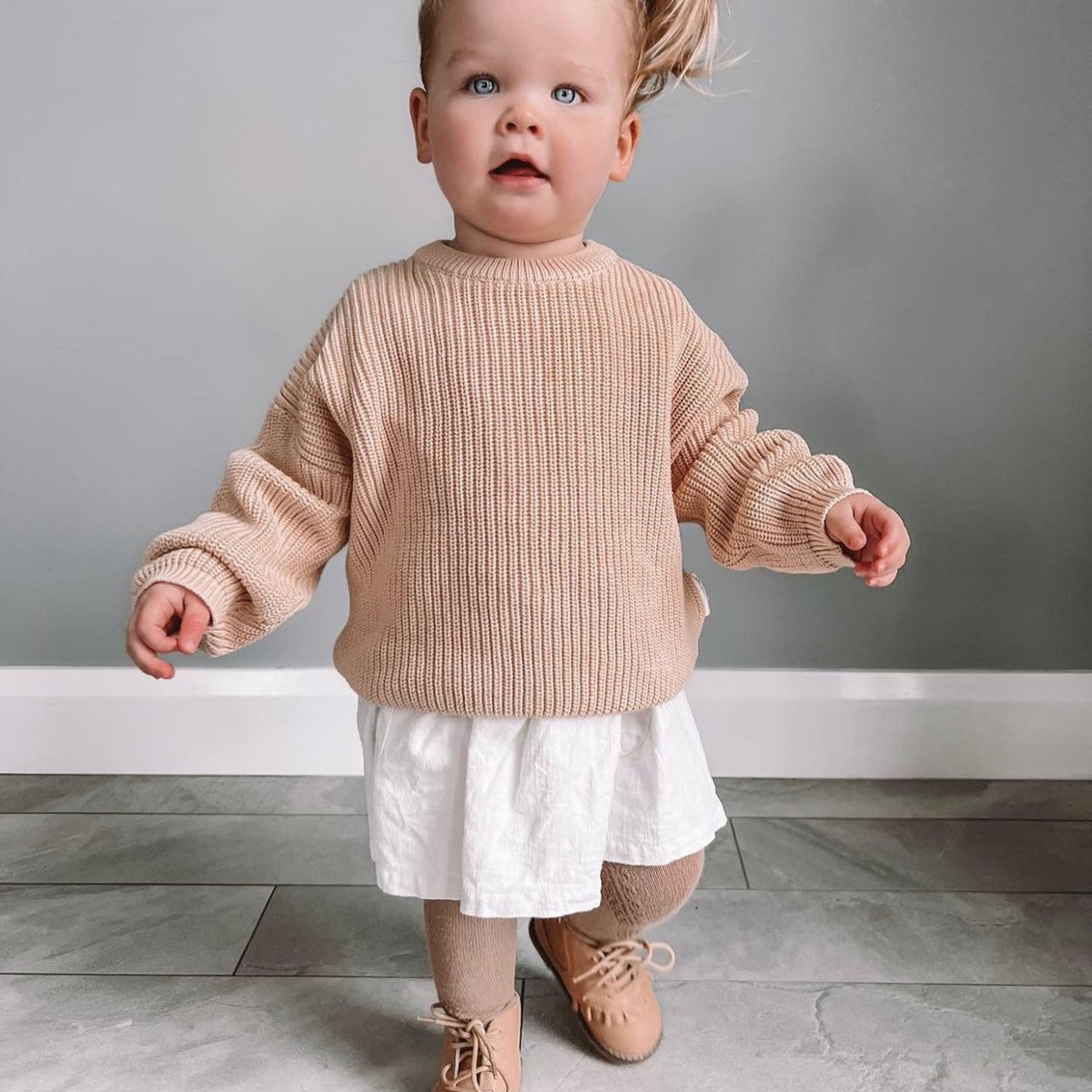 Latte Knitted Jumper