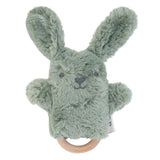 Beau Sage Green Bunny Soft Rattle Toy 6.8"/17cm