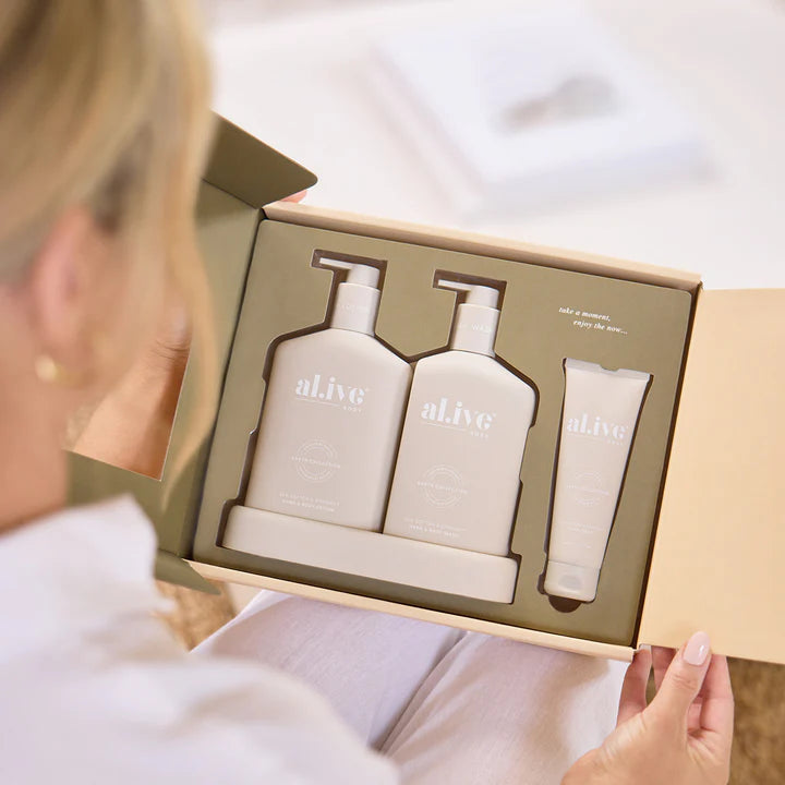 Retreat Collection Wash & Lotion Duo + Hand Cream Gift Set - Sea Cotton & Coconut
