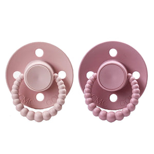Blush and Rose - CMC Bubble Dummies Varicoloured Twin Pack - AIR FILLED TEAT