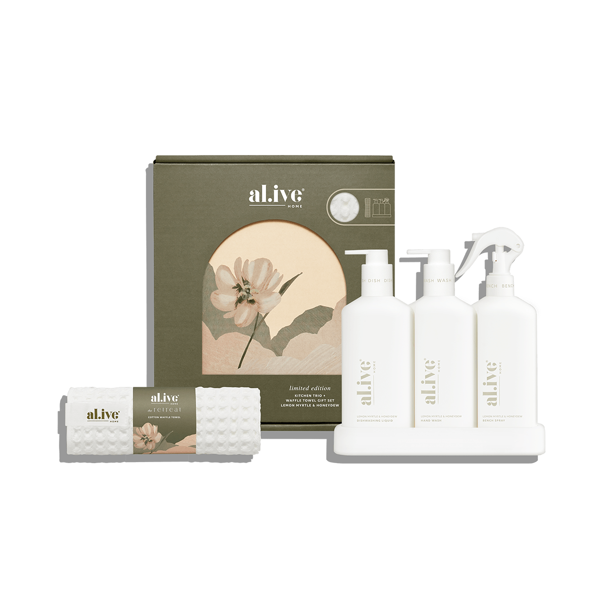 Kitchen Trio & Towel Gift Set- Lemon Myrtle & Honeydew