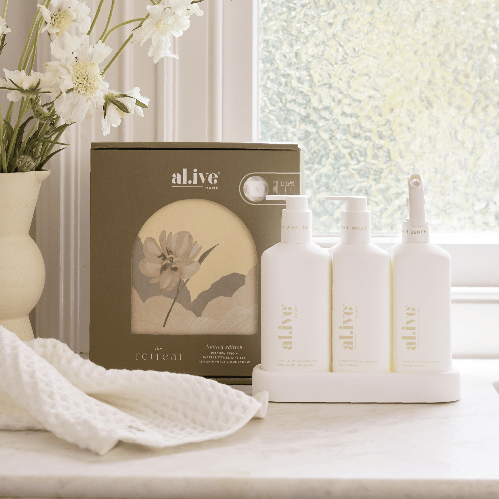 Kitchen Trio & Towel Gift Set- Lemon Myrtle & Honeydew