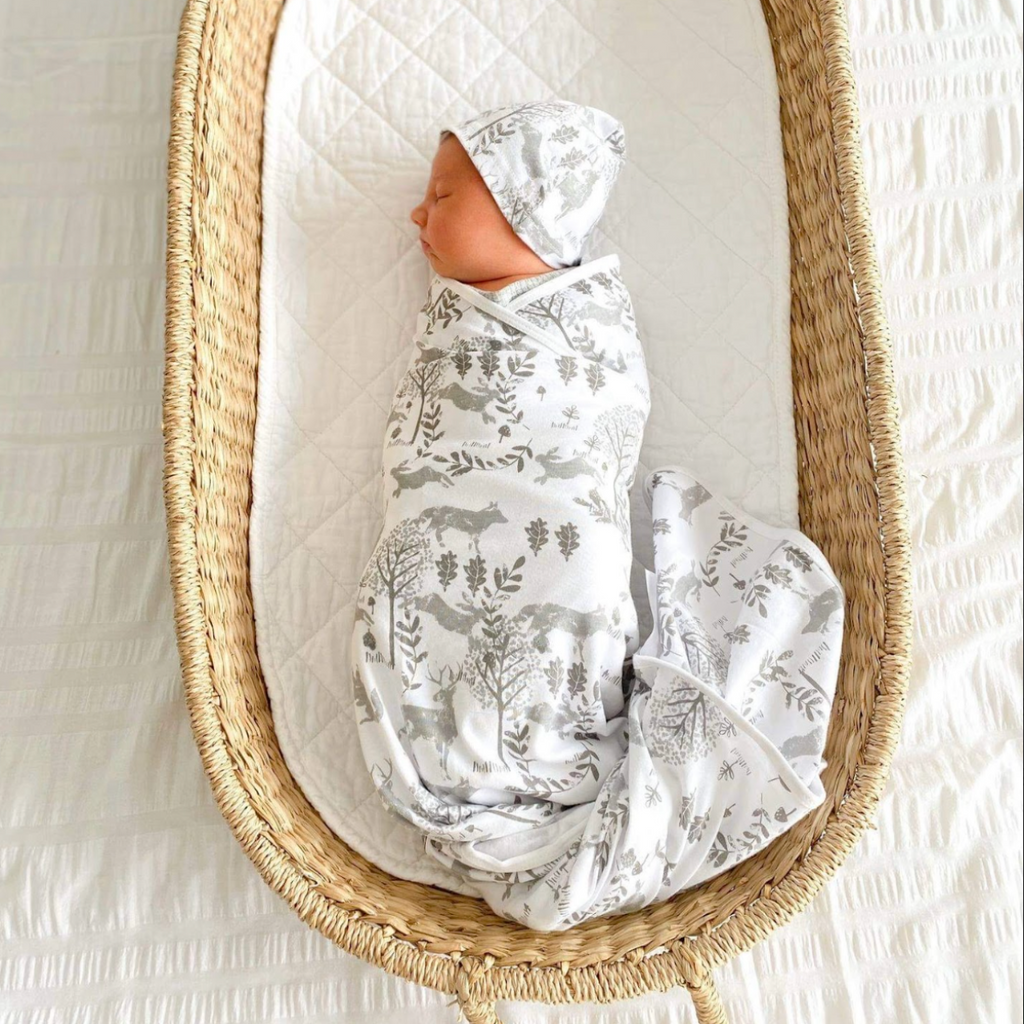 Woodlands Forest Swaddle 2 Piece Set (Beanie and Swaddle)