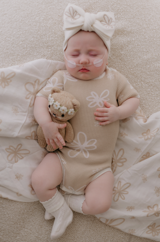SUMMER RIBBED BODYSUIT | GIA (LATTE)