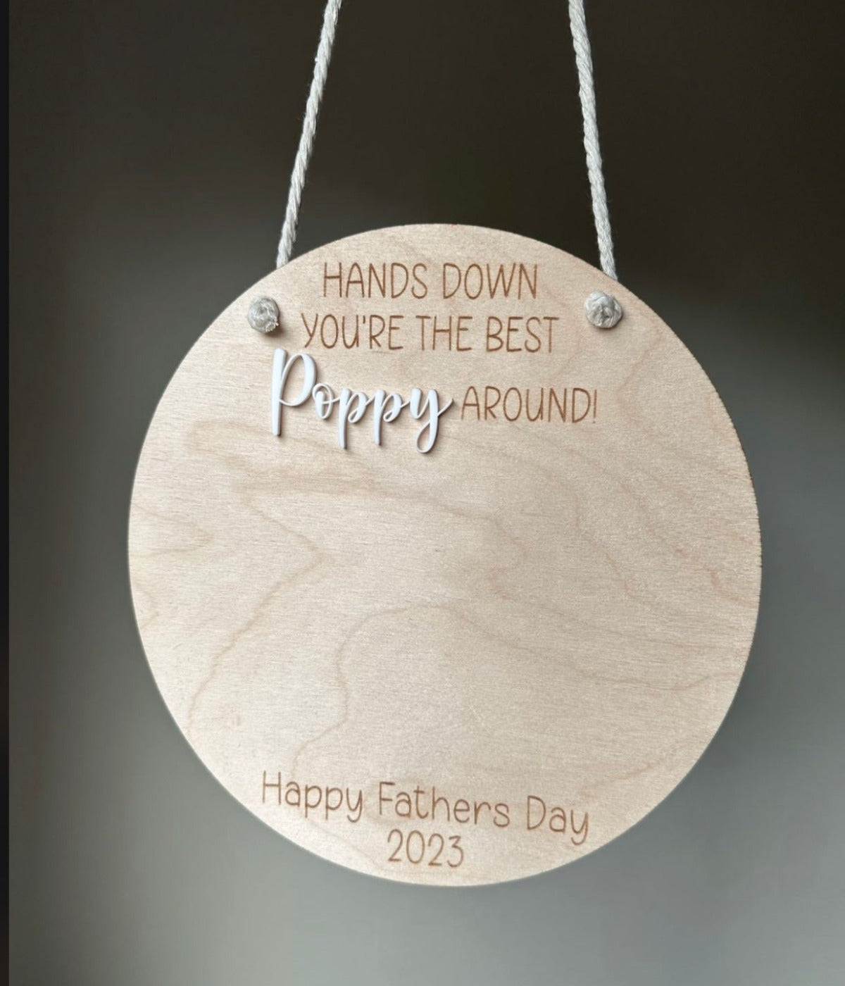 Wooden/Acrylic - Hands down best Poppy (also available in Pa, Grandad, Grandpa & Nannu)