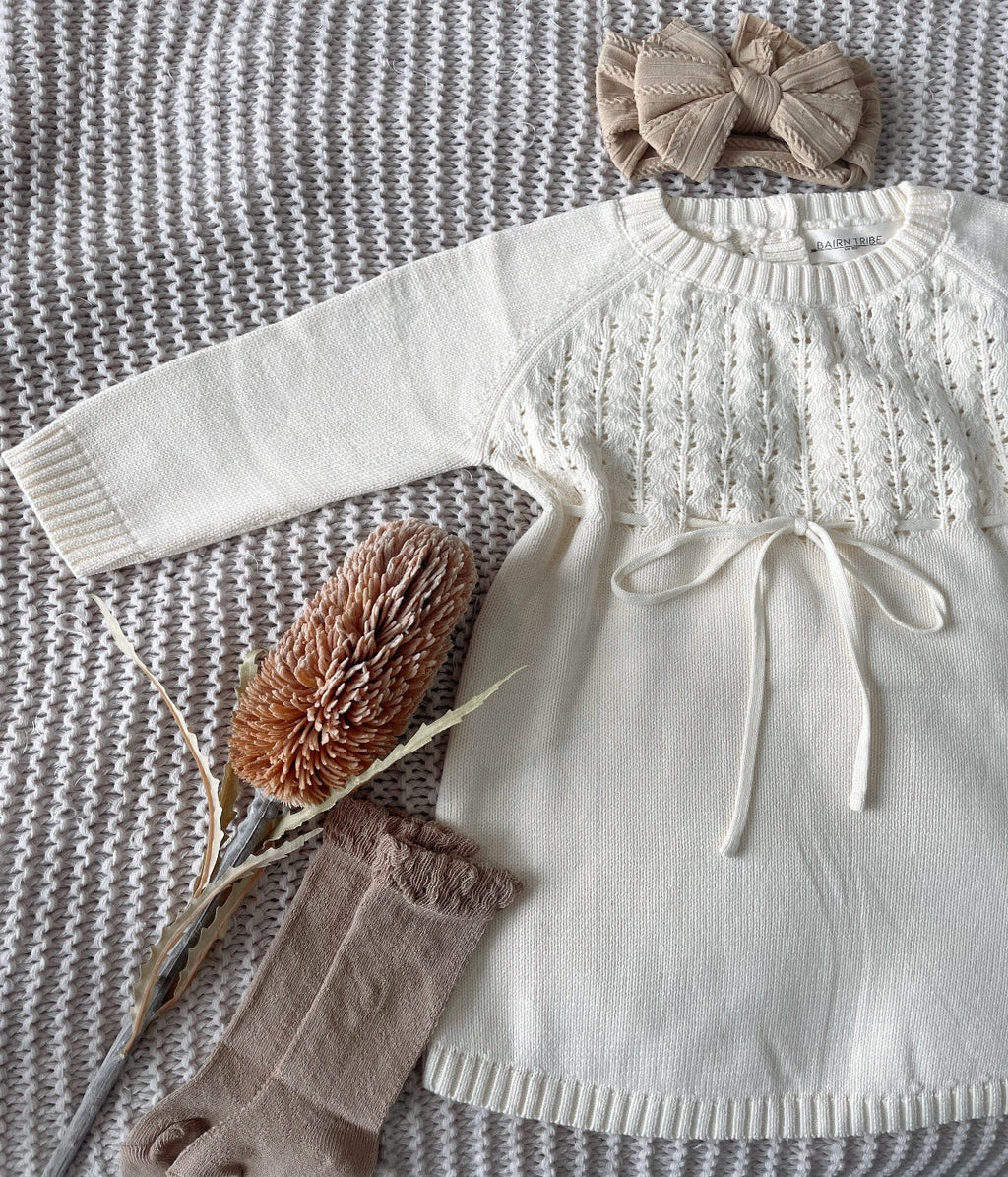 Sunday's Dream Creamy Knitted Dress
